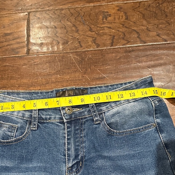 L&B Blue Flare Jeans with Gold Sequin Panels - Picture 6 of 8